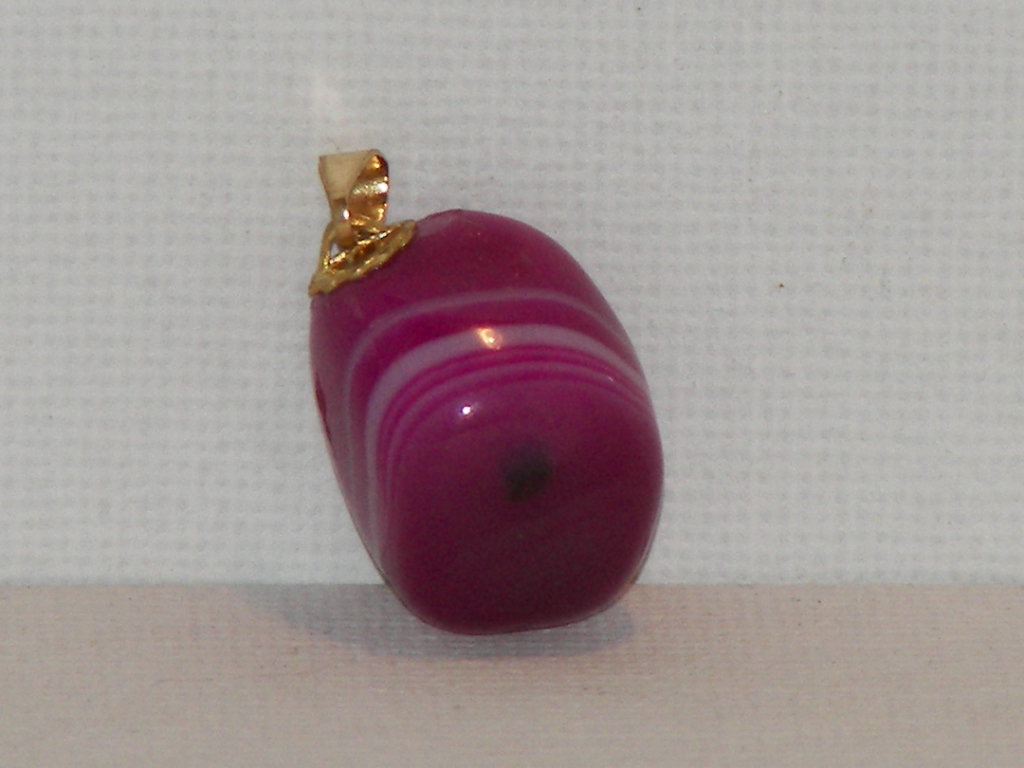 pendentif agate  rose